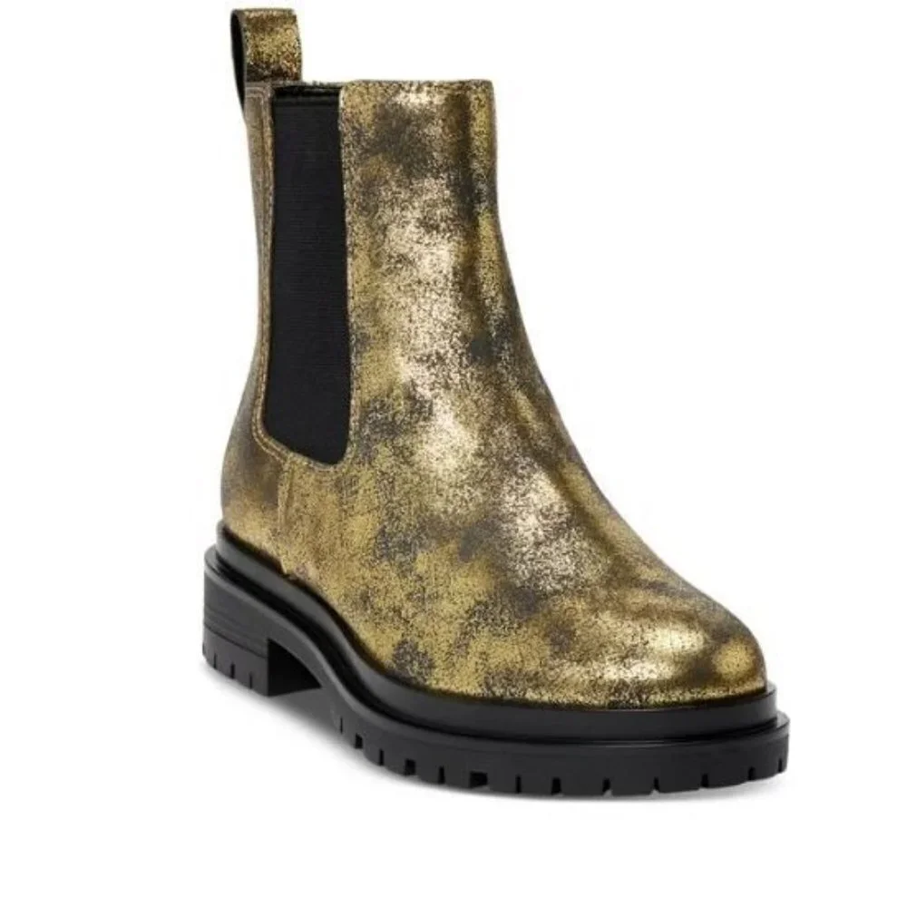 NEW! Lauren Ralph Lauren Distressed Lug Chelsea Boot Corinne Women's Size  8.5